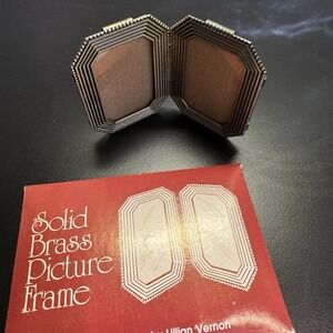 1981 Lillian Vernon Solid Brass Picture Frame With Original Container